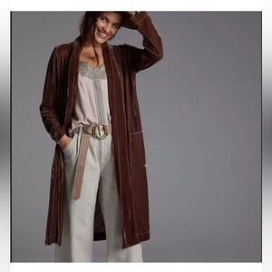 BBDakota by Steve Madden burgundy velvet  duster size Small